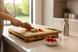 Дошка кухонна дубова 370*270*40 мм з гастроємністю 03-0306 фото 2